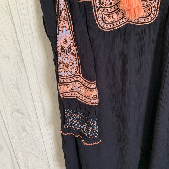 Free People Wind Willow Minidress in Black - Picture 5 of 8